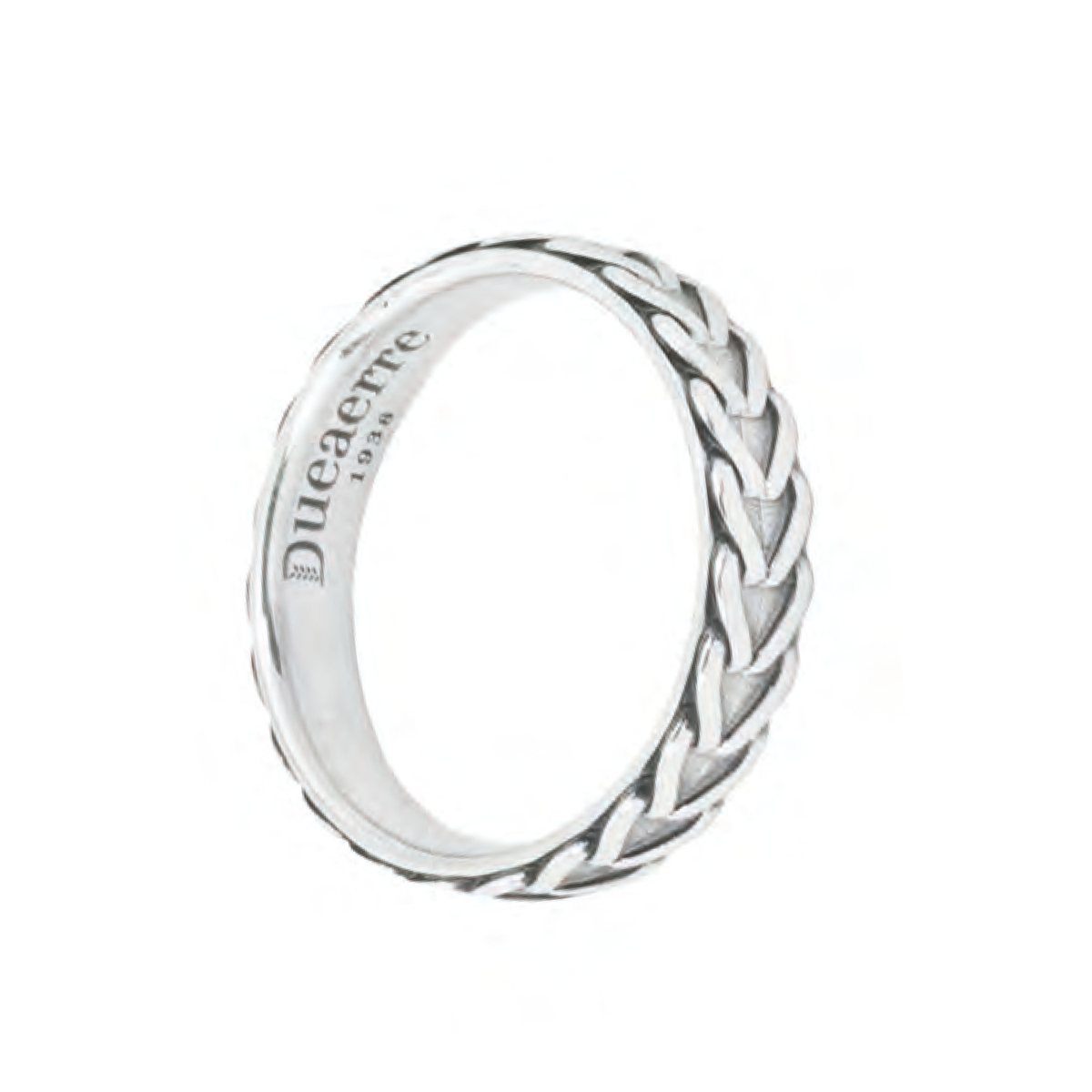 Anello fede essenza realizzato in argento 925 platinato dal brand dueaerre 1938